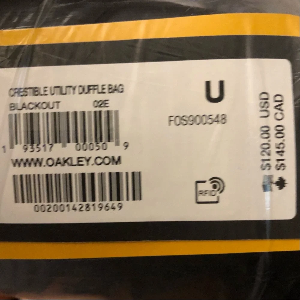 New OAKLEY 50L Cordura Crestible Blackout Duffle Bag Backpack - Picture 3 of 7